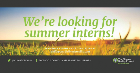 2018 Summer Internship Program in Philippines at The Climate Reality Project