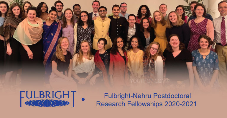 Fulbright-Nehru Postdoctoral Research Fellowships 2020-2021