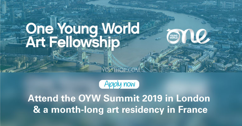 OYW Art Fellowship to Attend The One Young World Summit 2019 in London