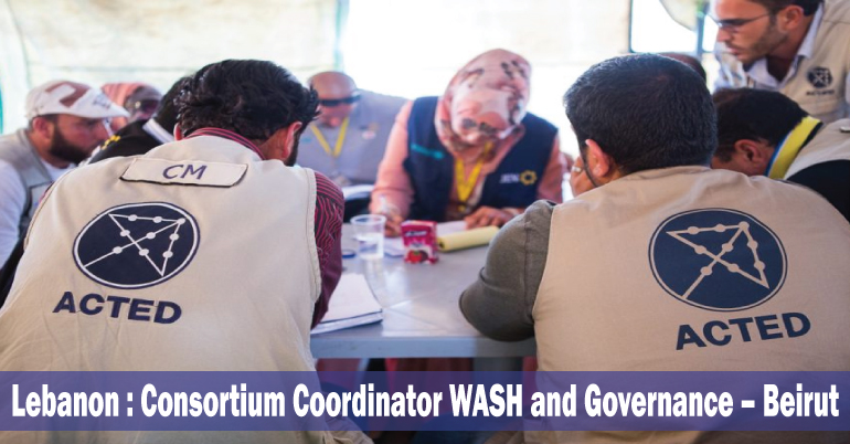 Lebanon : Consortium Coordinator WASH and Governance – Beirut