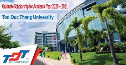 Ton Duc Thang University Graduate Scholarship for Academic Year 2020 – 2021 (Master, PhD, Postdoctoral)