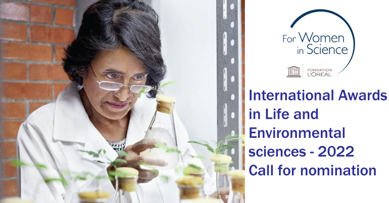 International Awards in Life and Environmental sciences - 2022 Call for nomination