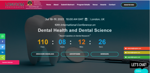 10th International Conference on Dental Health and Dental Science