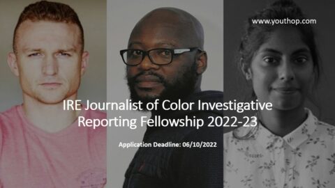 IRE Journalist of Color Investigative Reporting Fellowship 2022-23