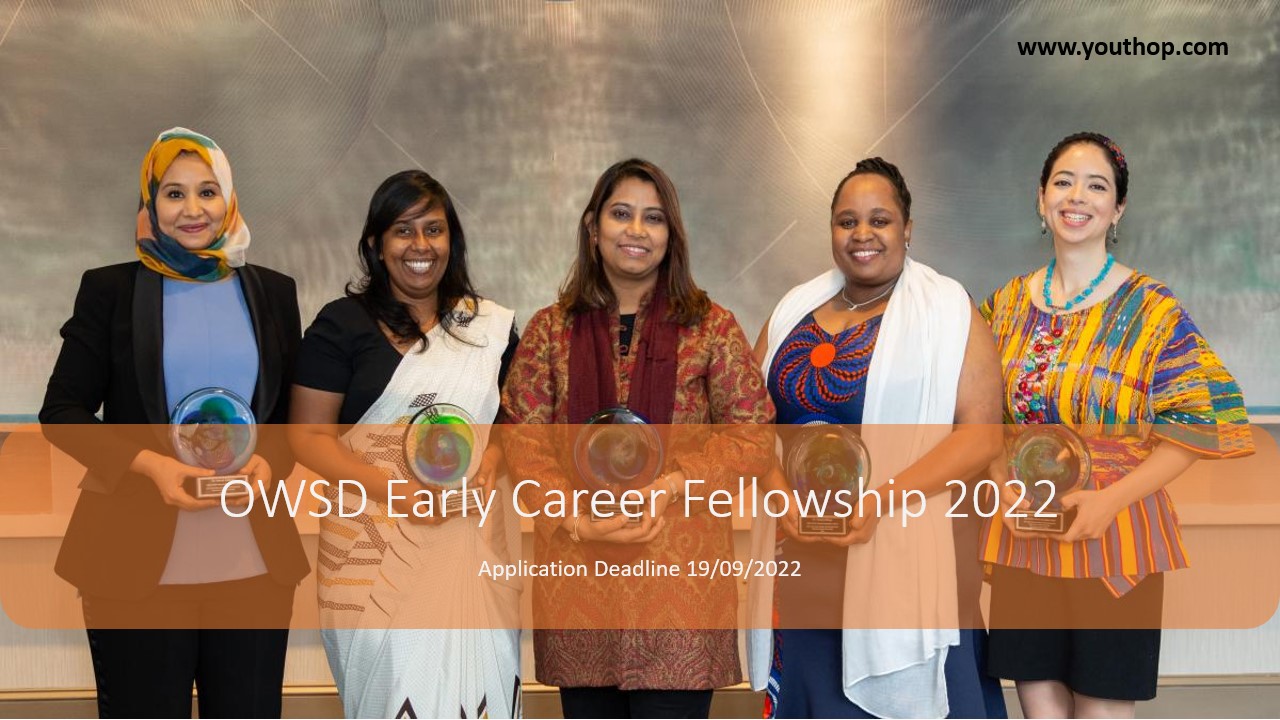 OWSD Early Career Fellowship 2022 - Youth Opportunities