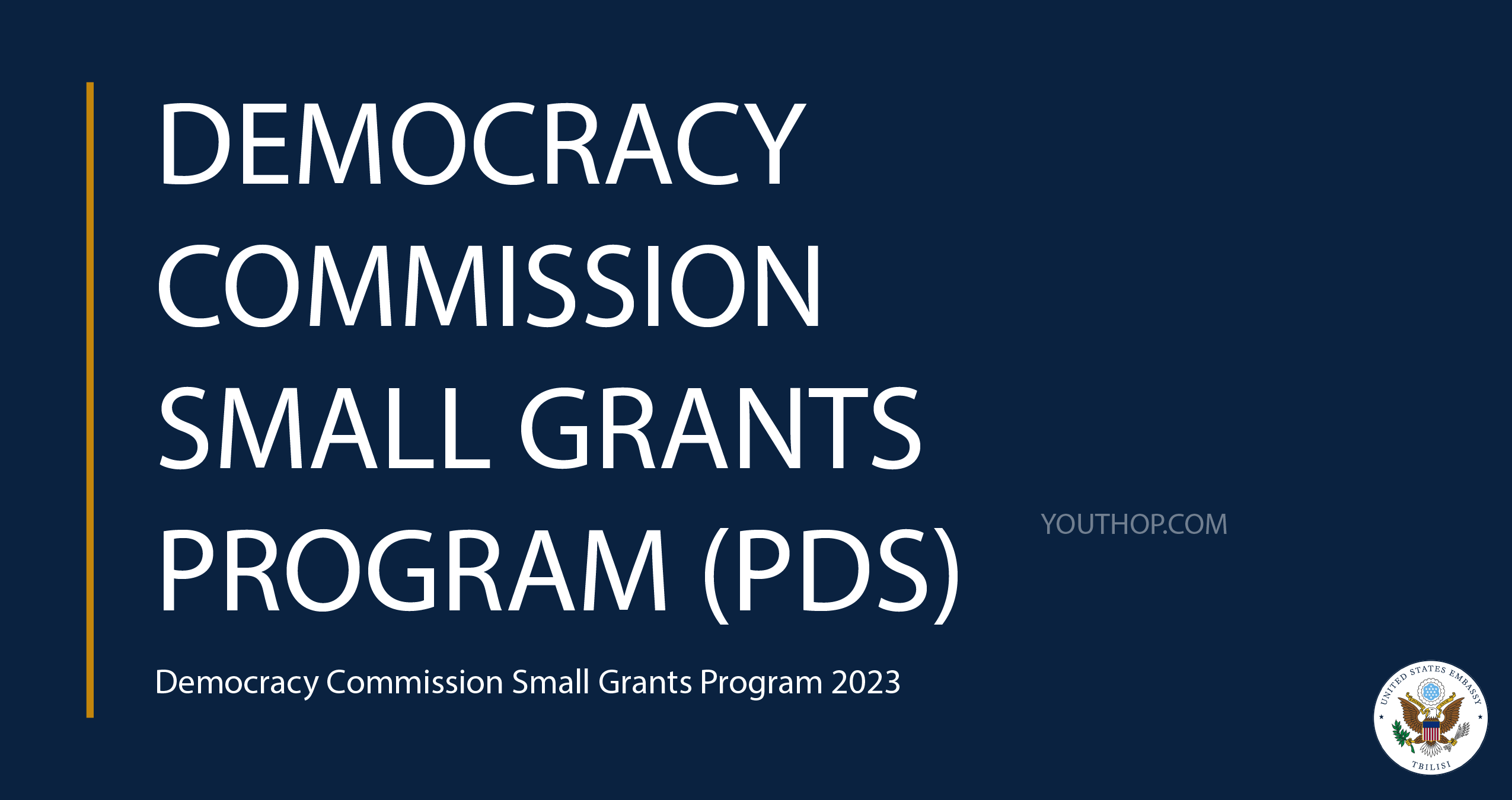 Democracy Commission Small Grants Program 2023 Youth Opportunities