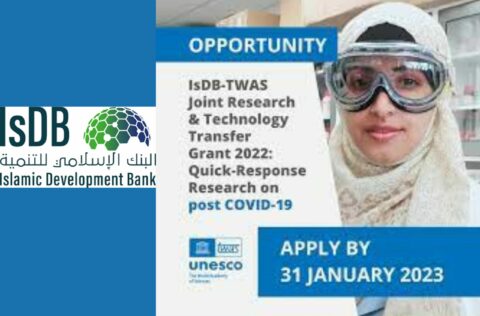 IsDB-TWAS Joint Research & Technology Transfer Grant 2022