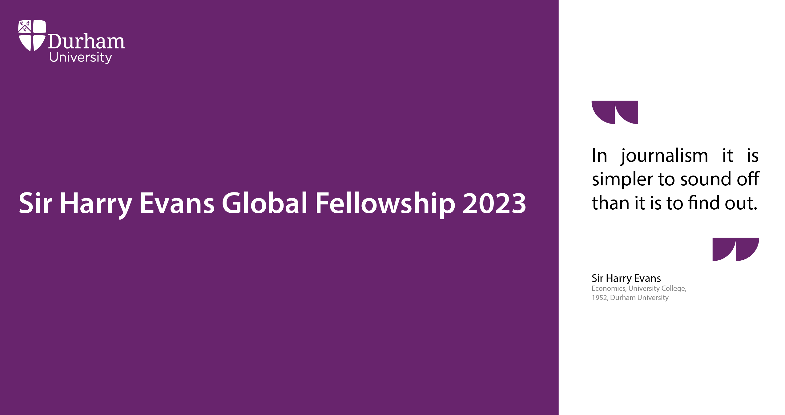 Sir Harry Evans Global Fellowship now open for applications - FIPP