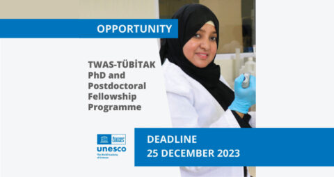 TWAS-TÜBİTAK Postgraduate Fellowship Programme 2023 in Turkey (Fully Funded)