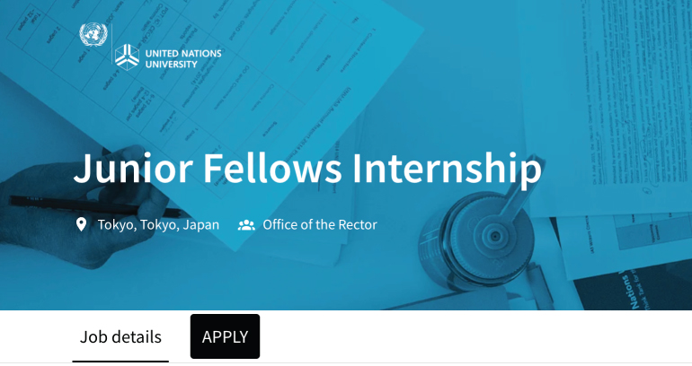 UN University Junior Fellows Paid Internship 2024 In Japan   Un University Junior Fellows Internship 2024 