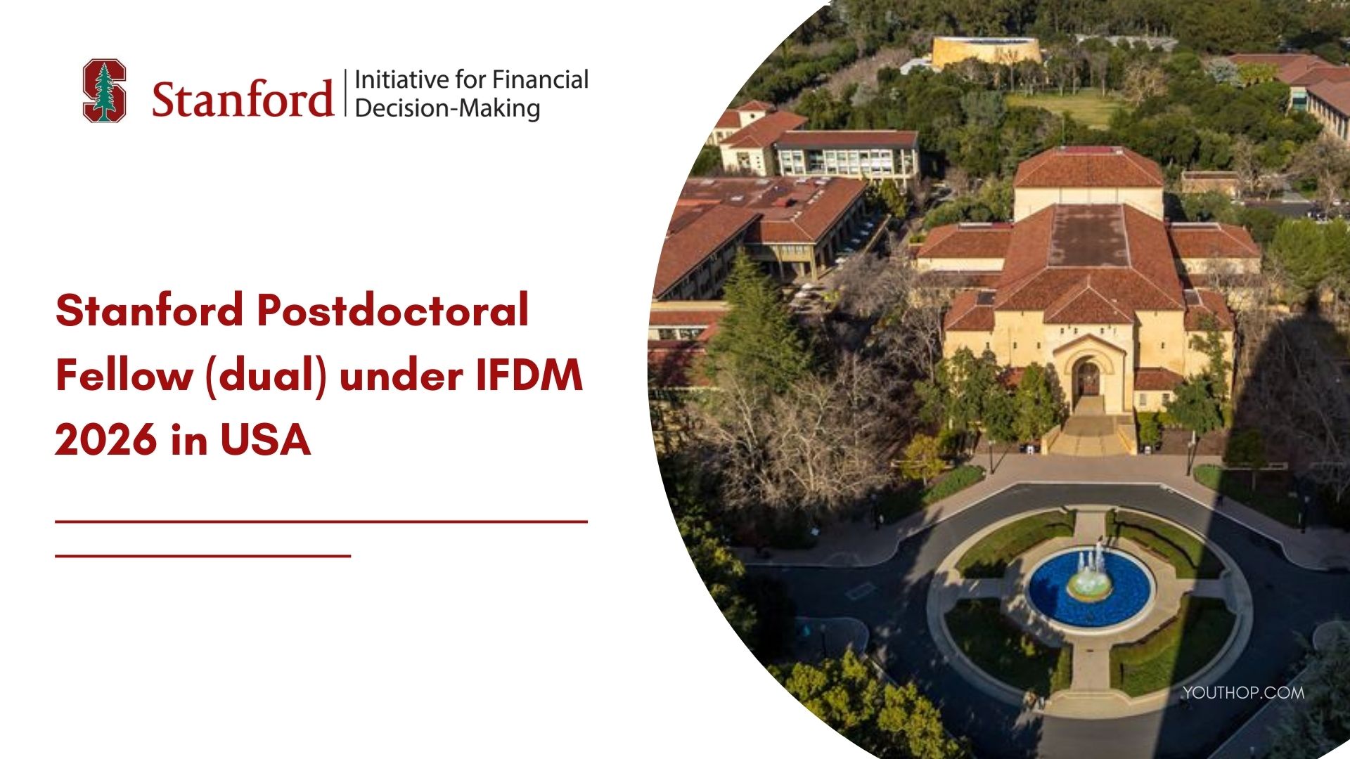 Stanford postdoctoral fellow dual under ifdm 2026 in usa — Youthop