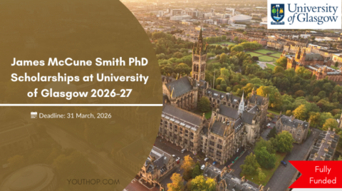 James McCune Smith PhD Scholarships at University of Glasgow 2026-27
