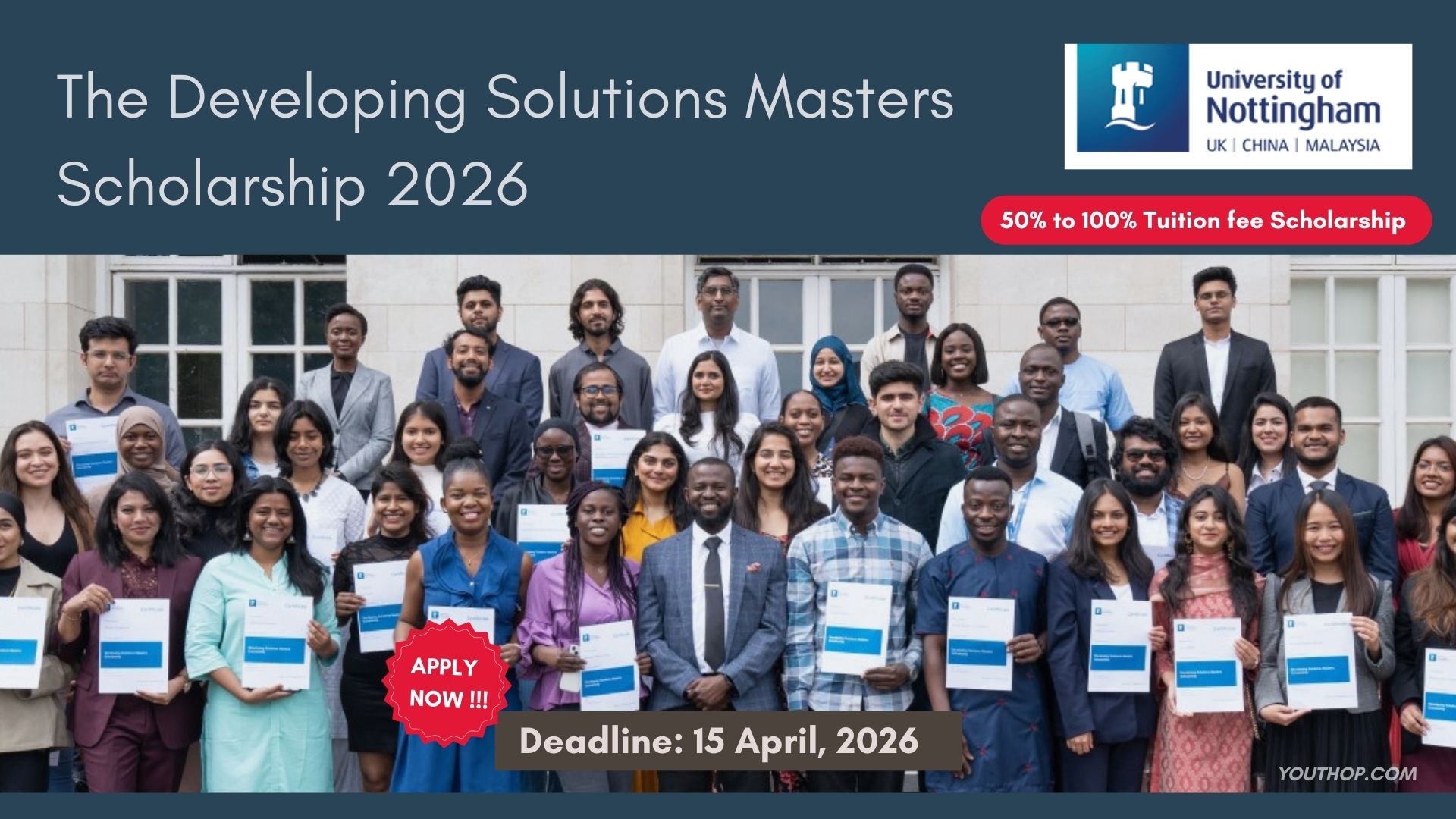 University of Nottingham Developing Solutions Masters Scholarship 2026