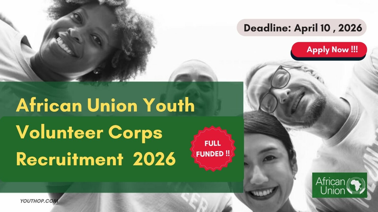 Fully Funded ! The African Union Youth Volunteer Corps Recruitment 2026