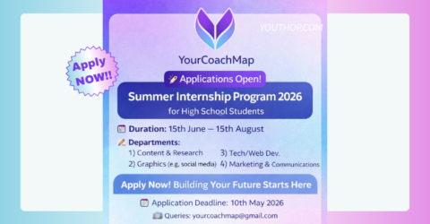 YourCoachMap Summer Internship Program 2026 for High School students