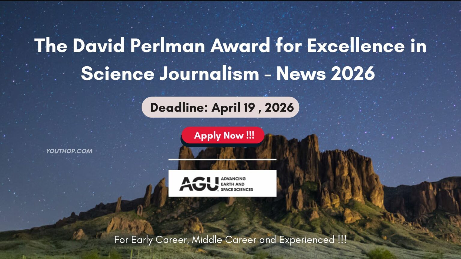 David Perlman Award for Excellence in Science Journalism 2026