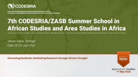 7th CODESRIA Summer School in African Studies and Area Studies