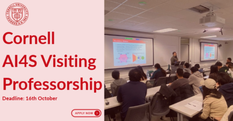 Cornell AI4S Visiting Professorship 2027