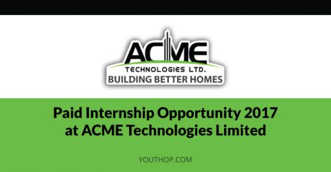 Paid Internship Opportunity 2017 at ACME Technologies LTD