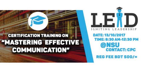 Certification Training on Mastering Effective Communication 2017 in Dhaka