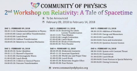 2nd Workshop on Relativity: A Tale of Spacetime 2018 in Dhaka