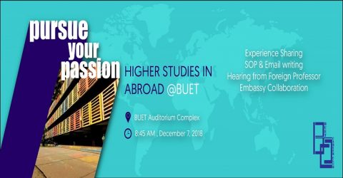 Pursue Your Passion: Higher Studies in Abroad – Organised by BUET Career Club