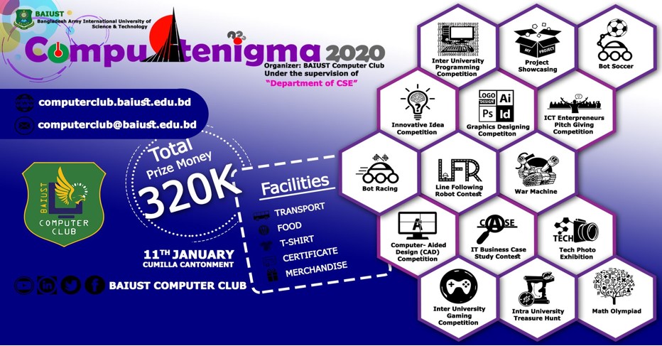 BAIUST Computer Club presents Computenigma 2020 in Cumilla