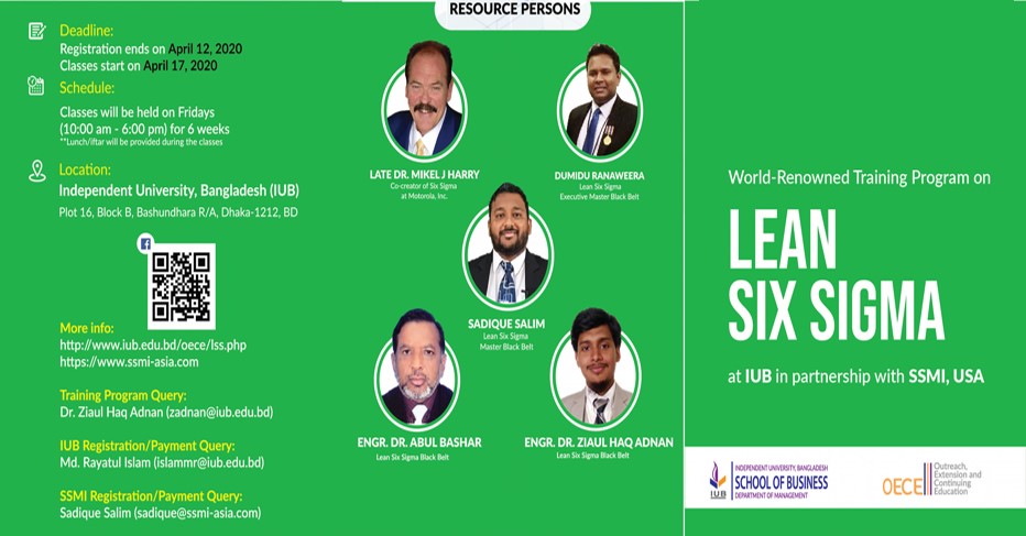 Lean Six Sigma Training 2020 in Dhaka