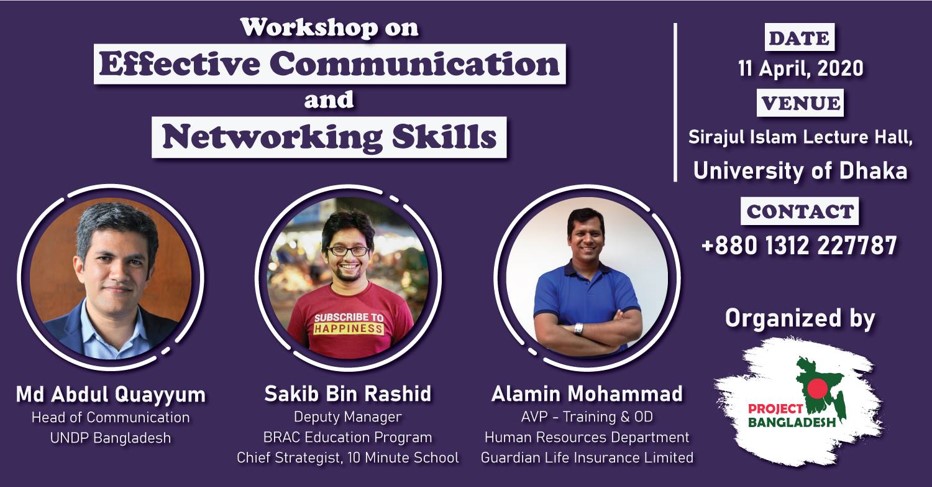 Workshop on Effective Communication and Networking Skills 2020 in Dhaka