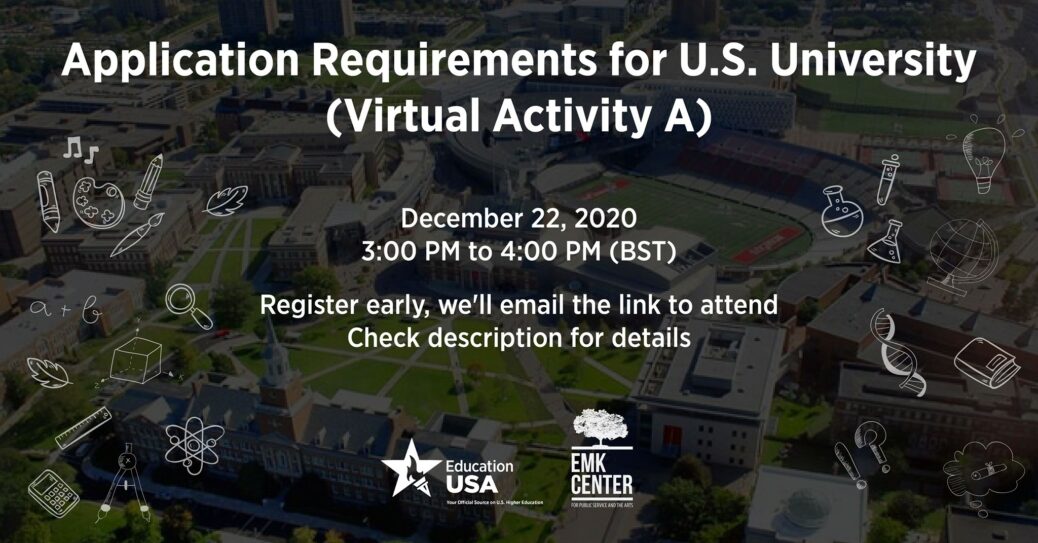 EMK Center presents free webinar on Application Requirements for U.S. University 2020