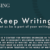 KEEP WRITING | Writing Contest 2019 | Enlivening Emotions